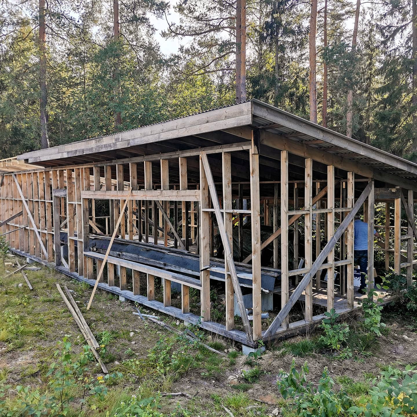 Sagbygget for fire år siden, I August 2020.